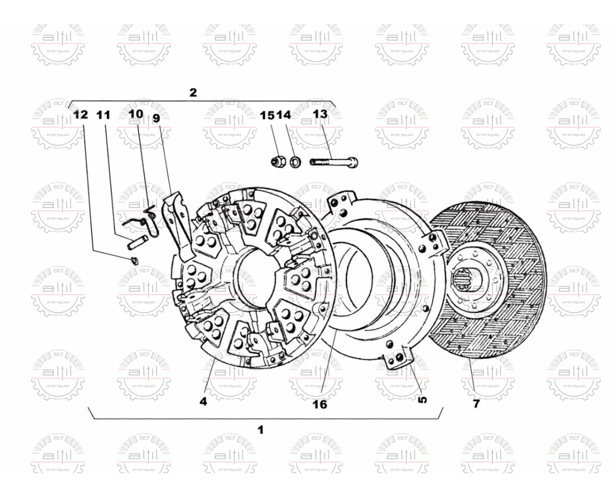 Despiece Tractor Zanello	V 417 - 650 - 850 Articulado (Motor Deutz) - MONODISCO 14"