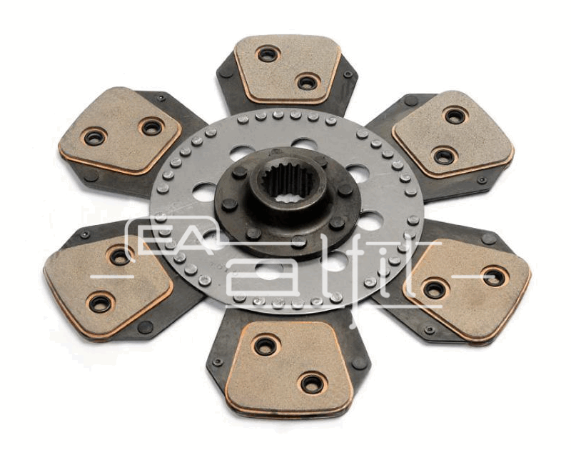 Disco Embrague Tractor - Deutz - Línea AX 80 / AX 100 / AX 4.100 / AX 4.60 / 4.100 / 4.120 / 4.125 / 4.140 / 4.145 - Disco Cerámico 12 Pastillas - Diámetro: 330 mm - Estría: 18x35